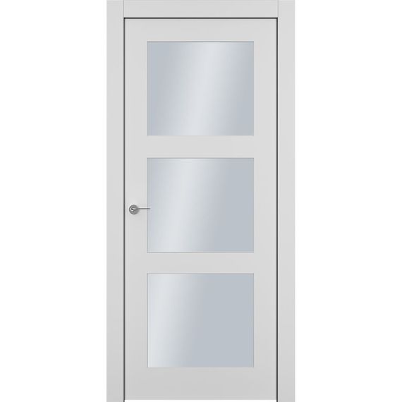 Фото межкомнатной двери эмаль Классика 33 белая остеклённая