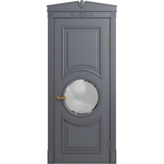 Межкомнатная дверь массив бука Viporte Лацио Амбиенте тауп остекление 4