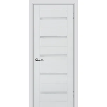 Межкомнатная дверь экошпон Profilo Porte PSC-7 агат стекло сатинат белый