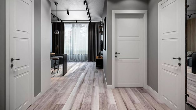 Какой пол подойдёт под белые двери?