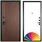 Входная дверь Шторм американский орех / чёрный кварц панель МДФ под покраску