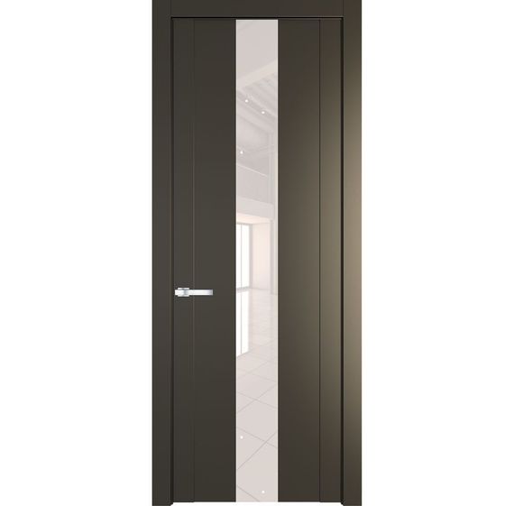 Межкомнатная дверь 1.9P перламутр бронза остеклённая