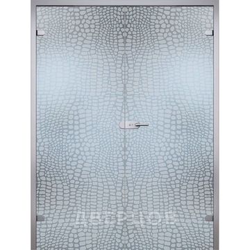 Аллигатор двухстворчатая распашная стекло беcцветное матовое