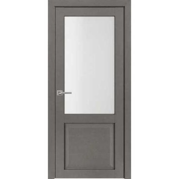 Межкомнатная дверь экошпон 82002 лофт тёмный остеклённая