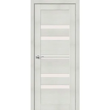 Межкомнатная дверь экошпон Bravo Порта-30 bianco veralinga остеклённая
