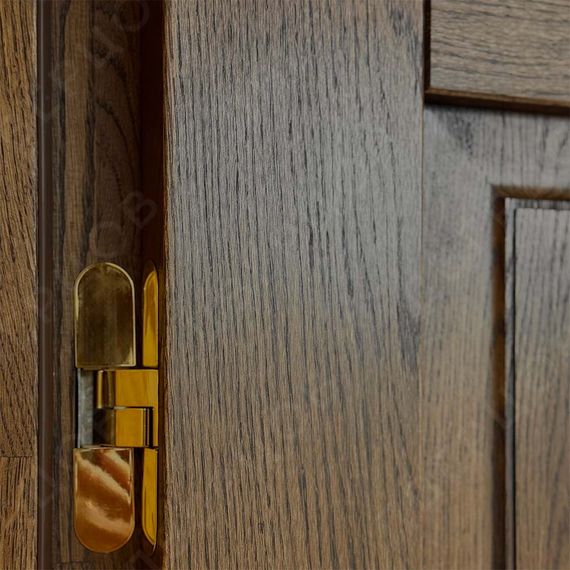 Фотография межкомнатной двери массив дуба без сучка Дверцов Кастро остеклённая дуб табак в деталях 8