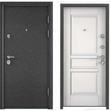 Входная дверь Ultimatum М MP черный шелк РК-8U КТ белый