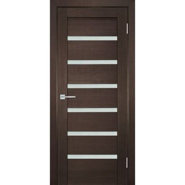 Межкомнатная дверь экошпон Мариам Техно-707 венге стекло сатинат белый