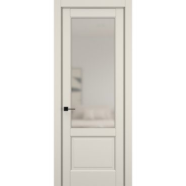 Межкомнатная дверь керамик SC 4 жемчужный остеклённая