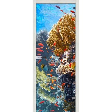 Межкомнатная стеклянная дверь АКМА Whater триплекс фотопечать