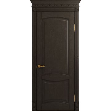 Межкомнатная дверь массив дуба Viporte Классика 2 шоколад глухая