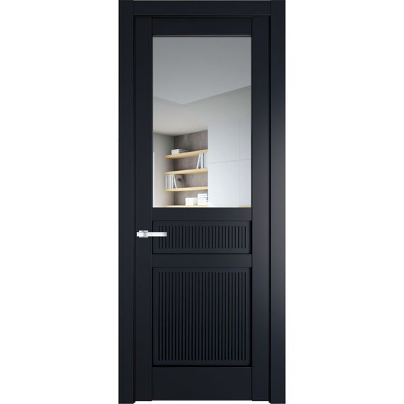 Межкомнатная дверь 2.3.2PM нэви блу остеклённая