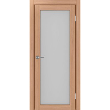 Межкомнатная дверь экошпон Турин 501.2 ясень тёмный остеклённая