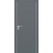 Межкомнатная дверь экошпон PX-1 графит с алюминиевой кромкой с 4-х сторон