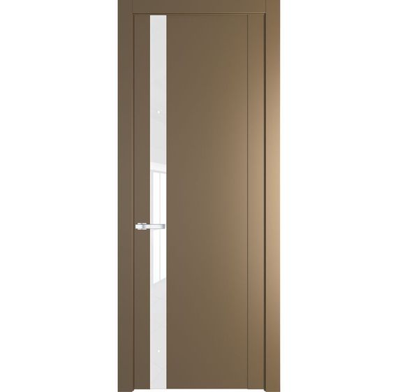 Межкомнатная дверь 1.2P перламутр золото остеклённая