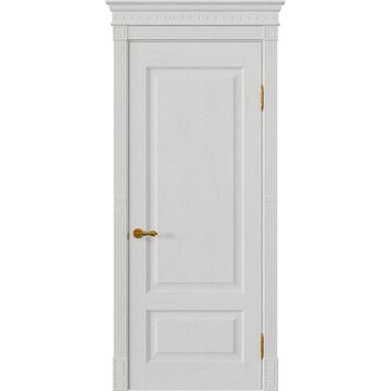 Межкомнатная дверь массив дуба Viporte Классика 1 бьянко глухая