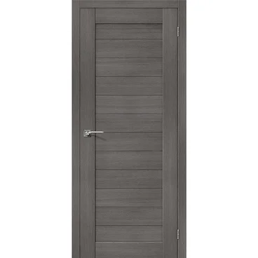 Межкомнатная дверь экошпон Порта-21 grey veralinga глухая