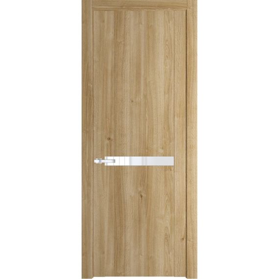 Межкомнатная дверь 1.4N дуб карамель остеклённая