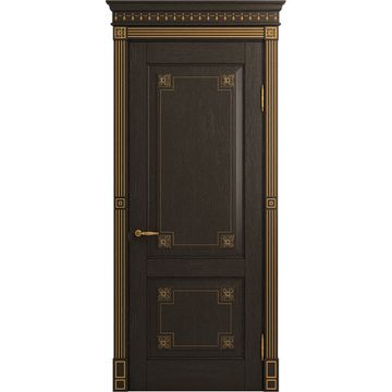 Межкомнатная дверь массив дуба Viporte Флоренция шоколад глухая