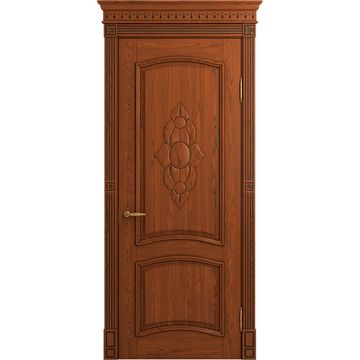 Межкомнатная дверь массив ясеня Viporte Бристоль Декор табачный глухая