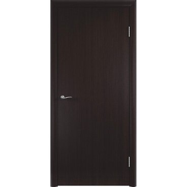 Межкомнатная дверь шпон fine line Гладкая венге глухая