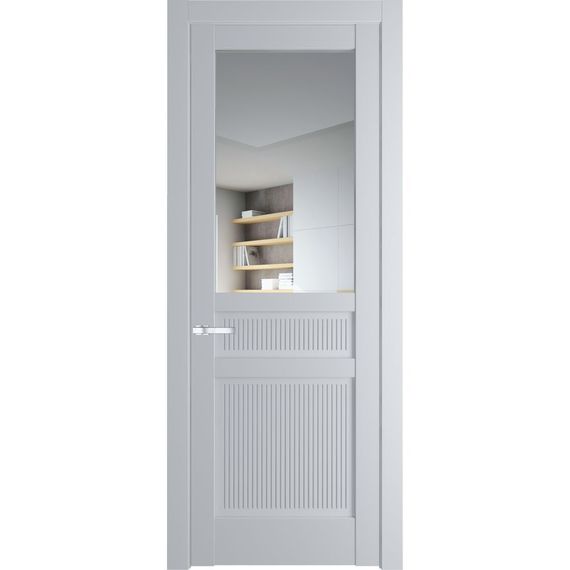Межкомнатная дверь 2.3.2PM лайт грей остеклённая