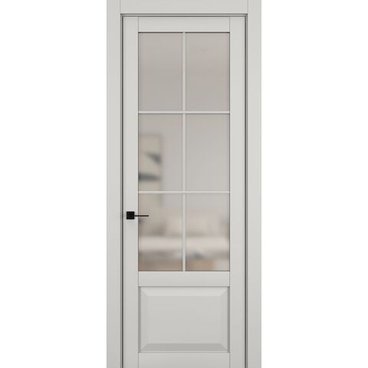 Межкомнатная дверь керамик NC 6 слоновая кость остеклённая