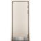 Маятниковая влагостойкая дверь крем матовый с отбойной пластиной