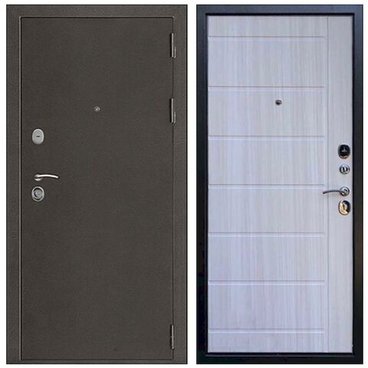 Входная дверь Галеон 2 антик тёмное серебро панель ПВХ сандал светлый