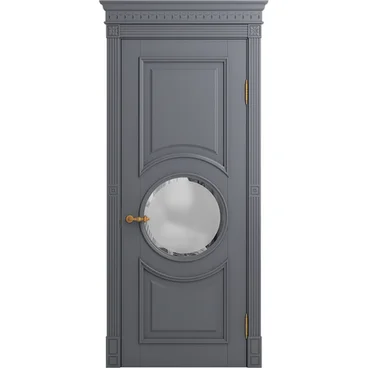 Межкомнатная дверь массив бука Viporte Лацио Амбиенте тауп остекление 4