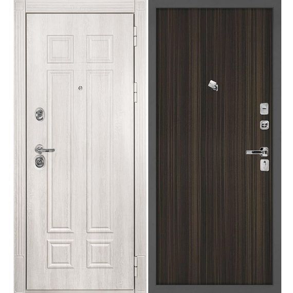 Входная дверь Гера 2 дуб филадельфия крем панель гладкая эвкалипт африканский