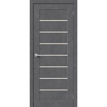 Межкомнатная дверь экошпон Bravo Порта-22 slate art остеклённая