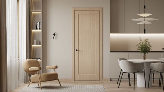 Межкомнатная дверь керамик SC 1 дуб натуральный глухая