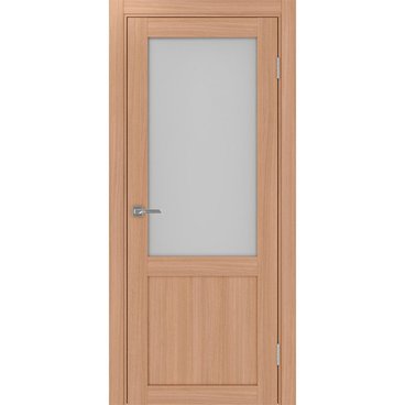 Межкомнатная дверь экошпон Турин 502.21 ясень тёмный остеклённая