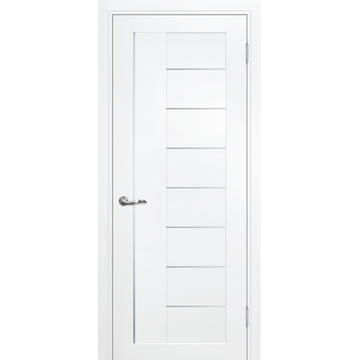 Межкомнатная дверь экошпон Profilo Porte PSC-17 белая стекло сатинат белый