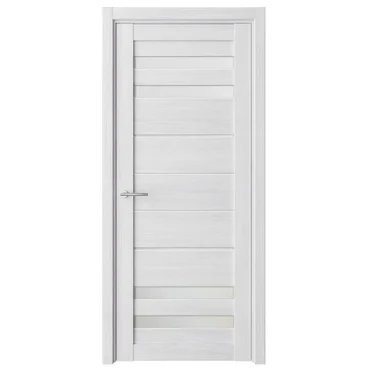 Межкомнатная дверь Пекин эко-шпон кедр снежный со стеклом