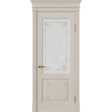 Межкомнатная дверь массив дуба Viporte Флоренция мускато остеклённая