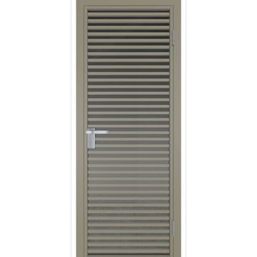 Межкомнатная алюминиевая дверь 12AG никель матовый остеклённая