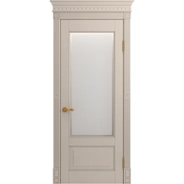 Межкомнатная дверь массив дуба Viporte Классика 1 прованс глянец остеклённая