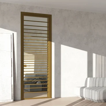 Межкомнатная алюминиевая дверь Loft-S 10 стекло прозрачное бесцветное