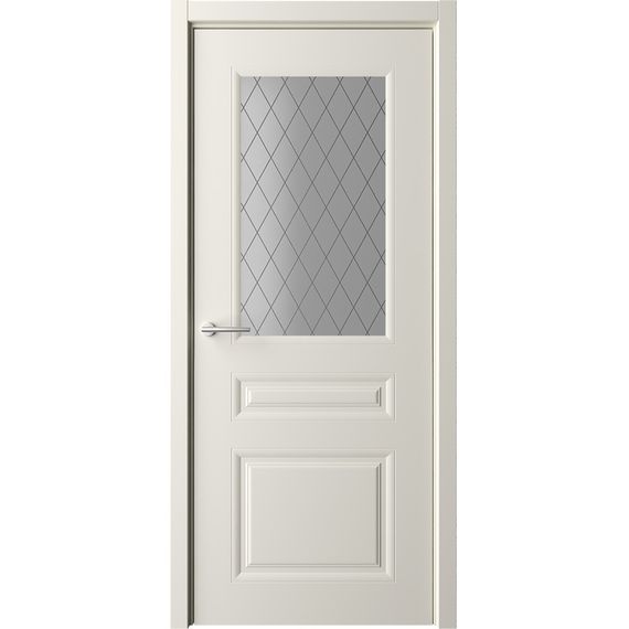 Фото межкомнатной двери эмаль Albero Стиль 2 латте остеклённая