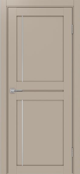 Фото двери из экошпона Турин 523АПП.111 мокко с молдингом хром