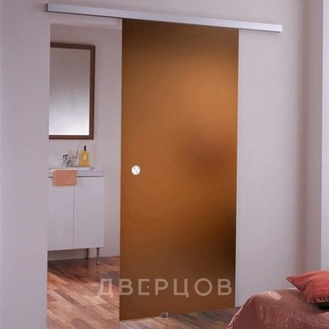 Стеклянная раздвижная дверь Лайт бронза матовая