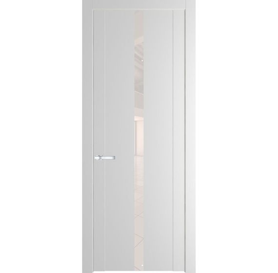 Межкомнатная дверь 1.8P крем вайт остеклённая