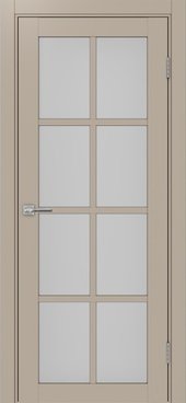 Межкомнатная дверь экошпон Турин 541.2222 мокко остеклённая