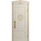 Межкомнатная дверь массив дуба Статус белая эмаль патина золото глухая