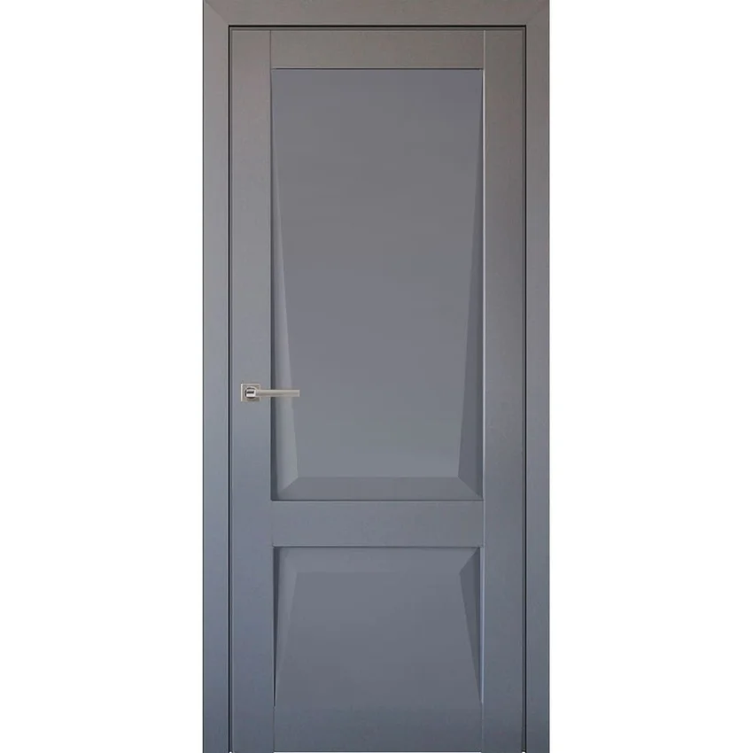 Фото межкомнатной двери экошпон Perfecto 101 barhat grey без стекла
