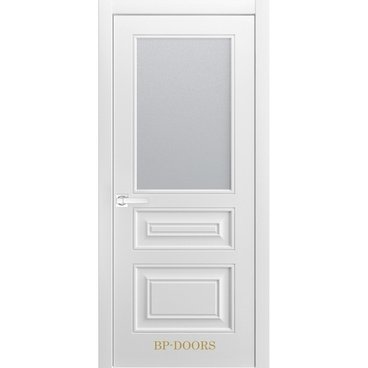 Межкомнатная дверь эмаль Версаль-2Ф белоснежная со стеклом