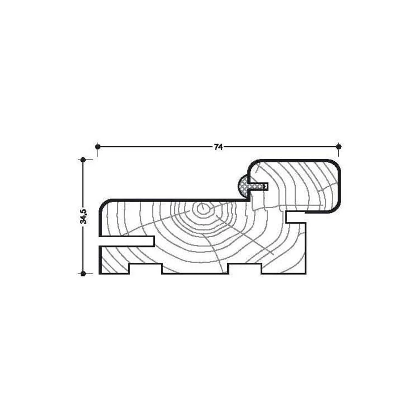 Фото коробка дверная массив ольхи универсальная ОКА
