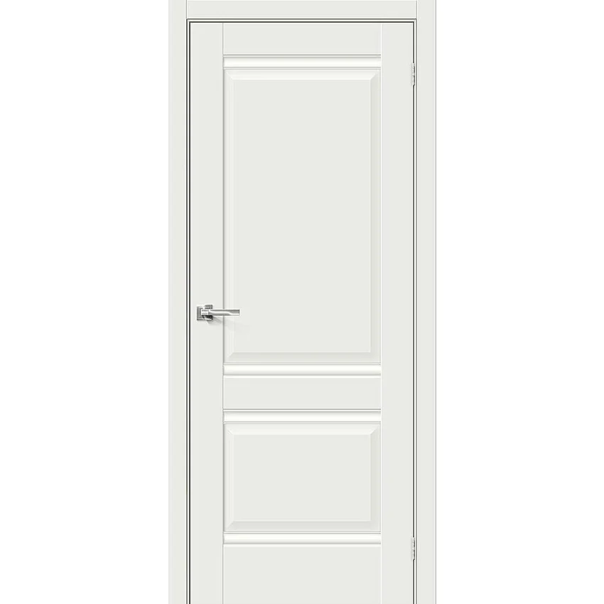 Фото межкомнатной двери эмалит Прима-2 white matt глухая